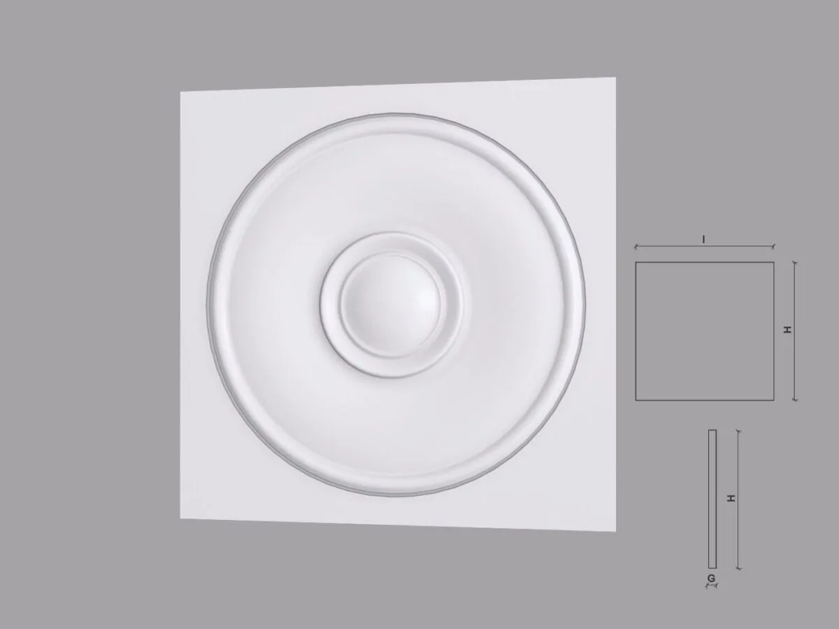 Panou decorativ 3D din poliuretan model MUSICA 600x600x25 mm