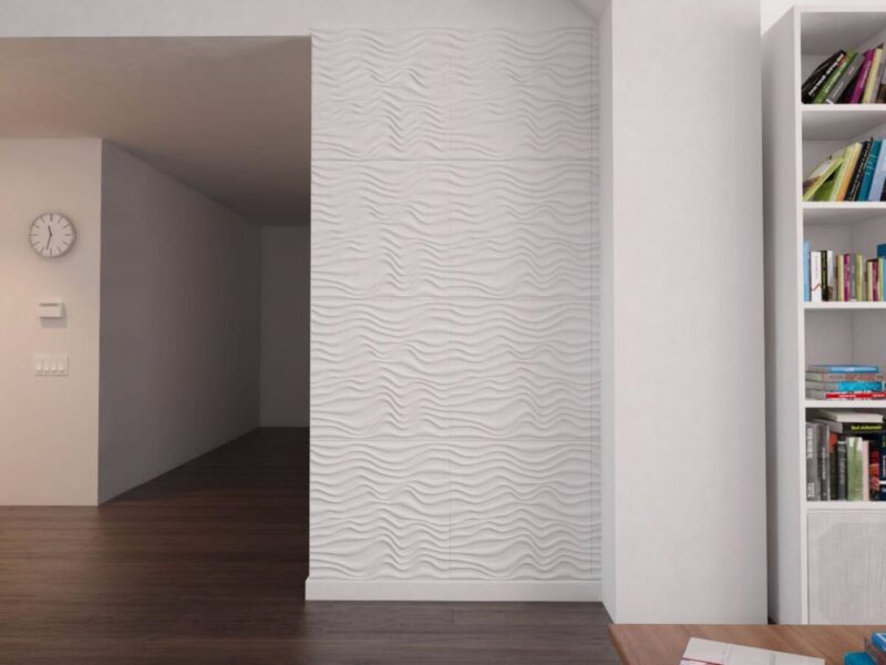 Panou decorativ 3D din poliuretan model RIDA 600x600x10 mm - imagine 3