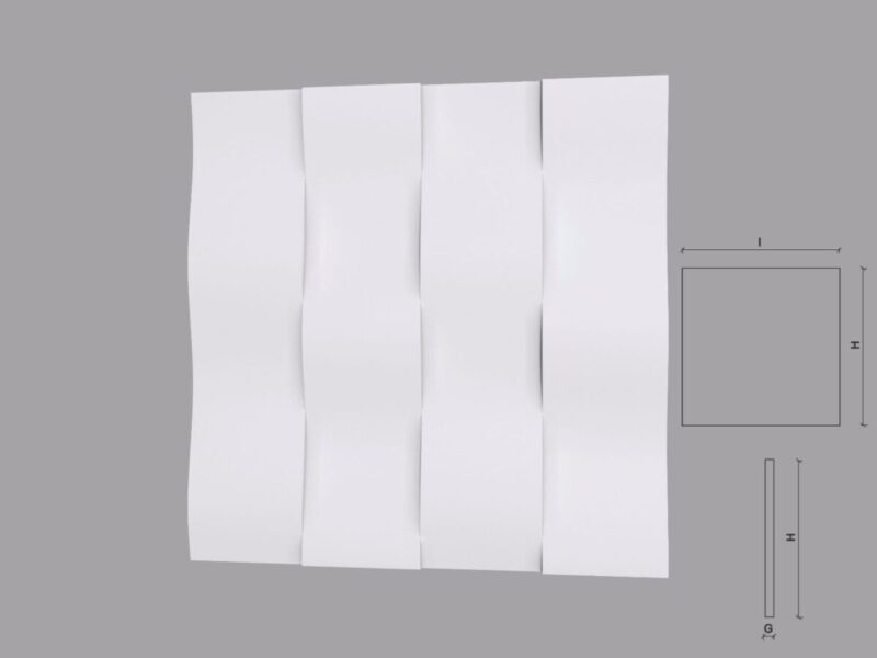 Panou decorativ 3D din poliuretan model STATERA 600x600x23 mm - imagine 2