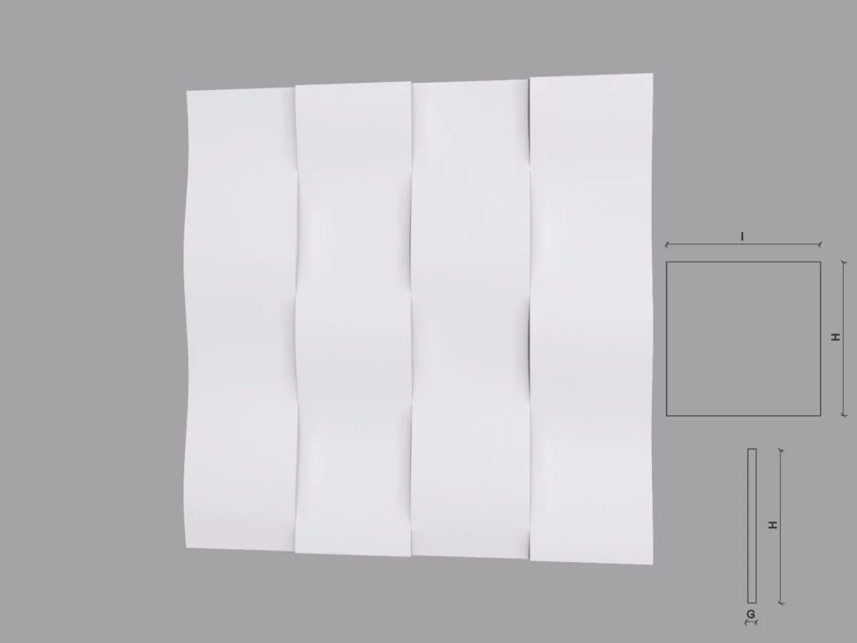 Panou decorativ 3D din poliuretan model STATERA 600x600x23 mm