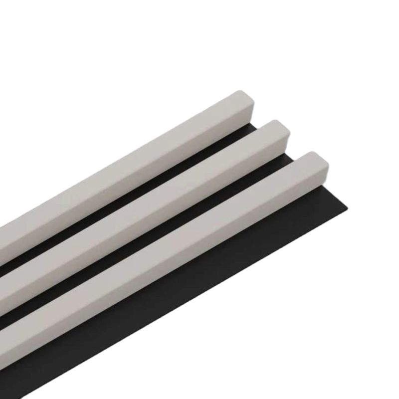 Panou riflaj decorativ Stegu Linea Slim 3 japandi negru 30x150x2650 mm