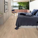 Parchet triplustratificat stejar, alb mat, 2266x188x14 mm, Soft White, Karelia
