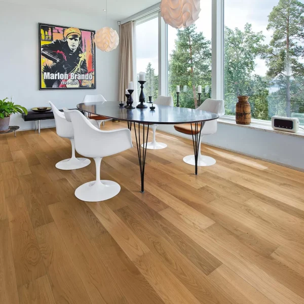 Parchet triplustratificat stejar, maro, 14x138x1116mm, Story Grain Brown, Karelia