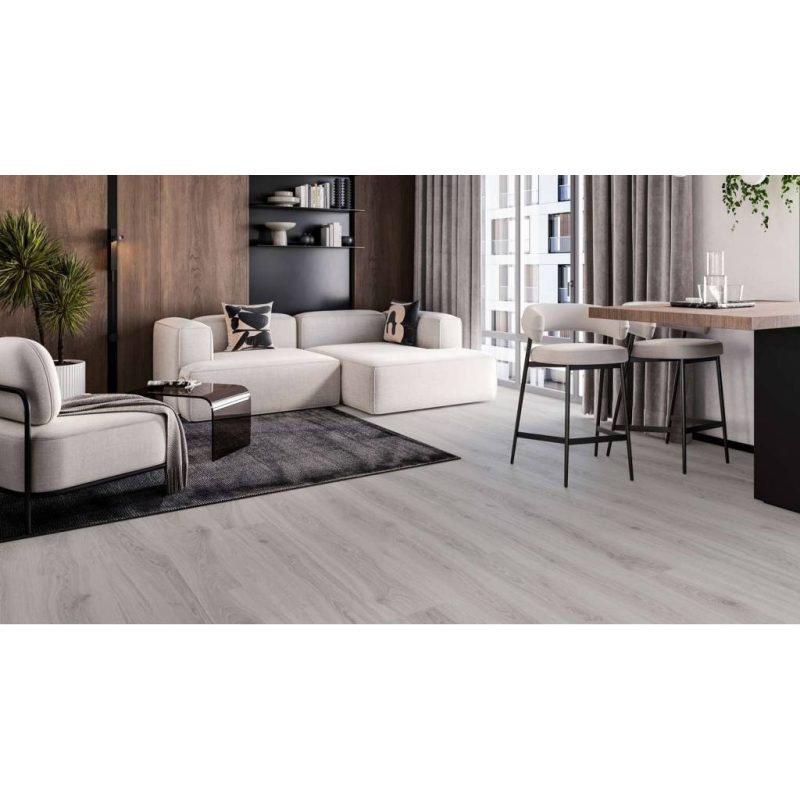 Parchet SPC, stejar alb gri, 6 mm, Barlinek White Oak Next Step, 228.6x6x1523 mm