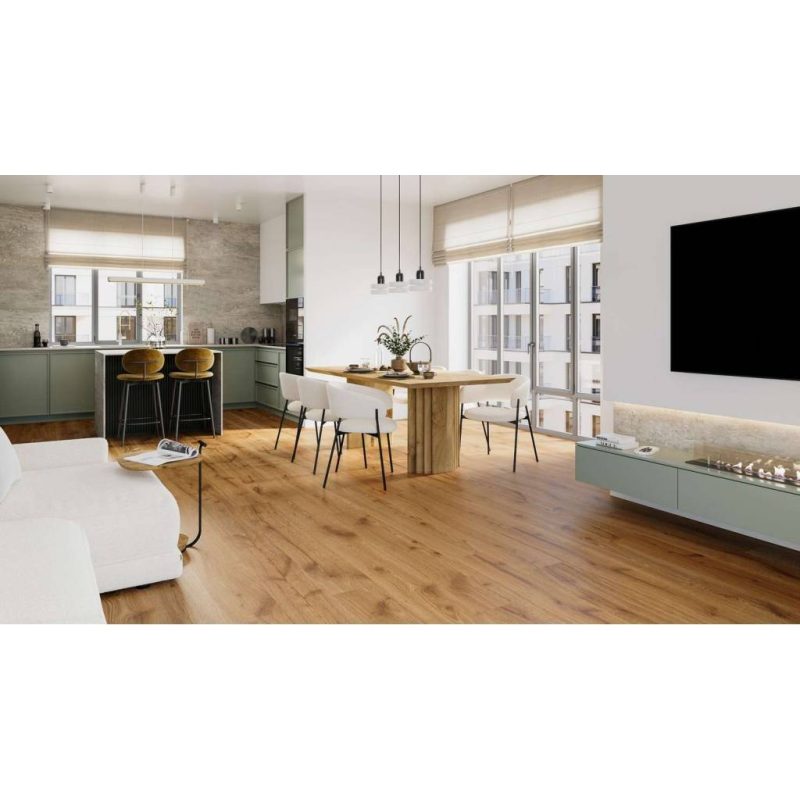 Parchet SPC, stejar deschis, 6 mm, Barlinek Ginger Oak Next Step, 228.6x6x1523 mm