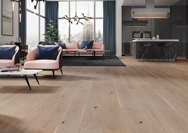 Parchet stratificat Barlinek Delight stejar lac mat alb deschis 1WG000801 2.2 m x 207 mm x 14 mm