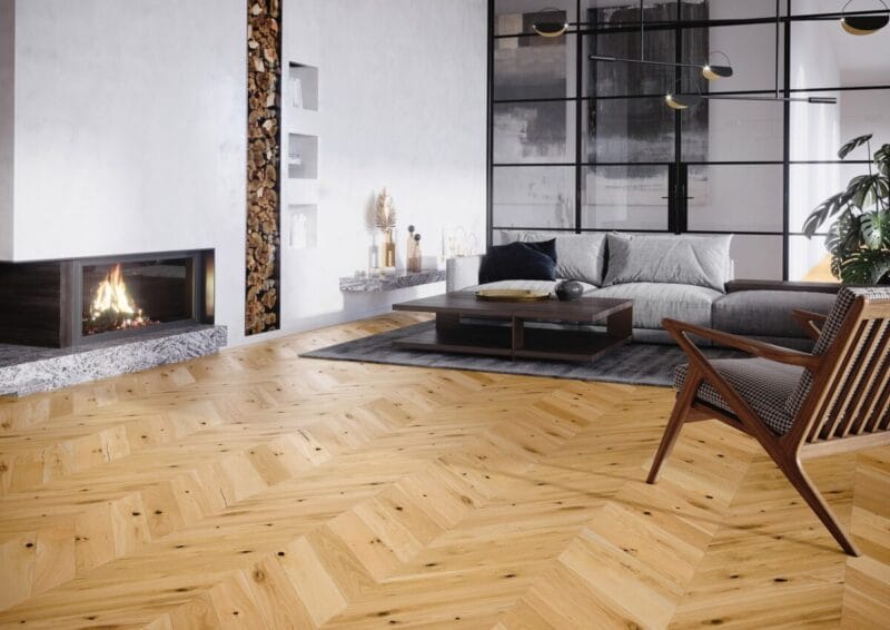 Parchet stratificat Barlinek Raisins Chevron stejar lac mat natur 0.725 m x 130 mm x 14 mm 1WV000003