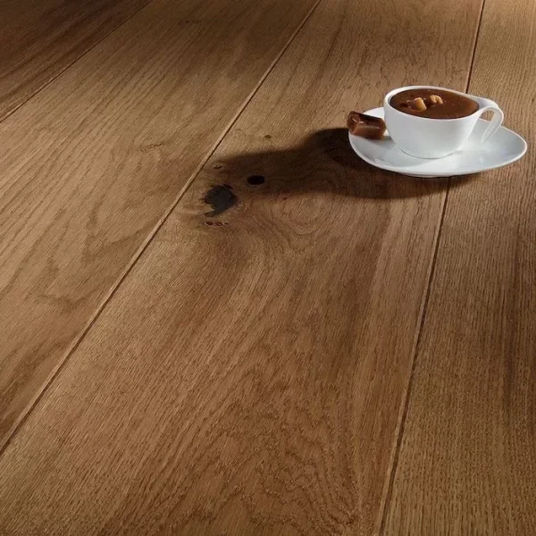 Parchet stratificat Barlinek Toffee Grande stejar ox4 uleiat maro 1WG000631 2.2 m x 180 mm x 14 mm