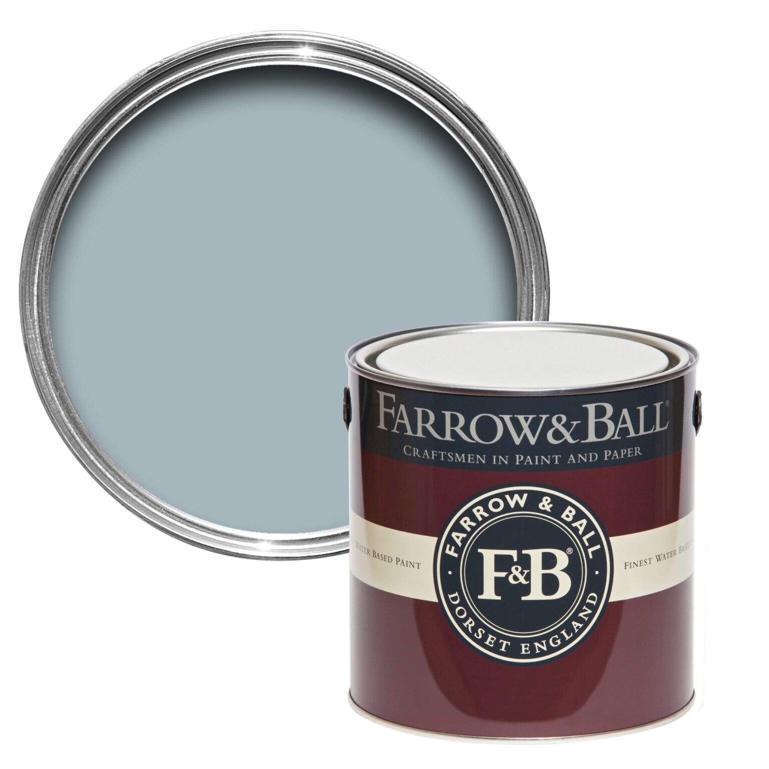 Vopsea albastra mata 7 la suta luciu pentru interior Farrow and Ball Mostra Parma Gray No. 27 100 ml