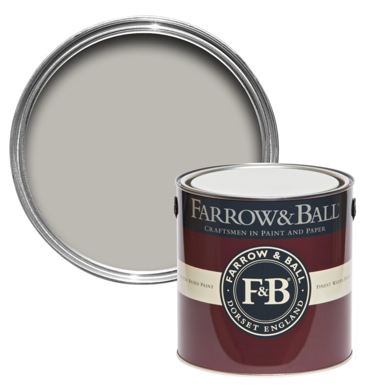 Vopsea gri satinata 20 la suta luciu pentru interior Farrow and Ball Estate Eggshell Pavilion Gray No. 242 2.5 Litri - imagine 2