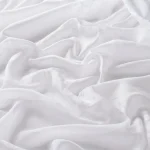Perdele model floral alb din poliester si vascoza printat Fantasie Gardisette latime material 290 cm