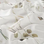 Perdele model floral alb maro, poliester, Jardin Gardisette, 280 cm