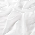 Perdele model grafic alb din poliester Curly Gardisette latime material 300 cm