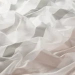 Perdele model in dungi alb maro argintiu din poliester Marquisette Gloss Gardisette latime material 300 cm