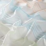 Perdele dungi alb verde bleo orange, ferestre, poliester organza, Joyce, Gardisette, 300 cm