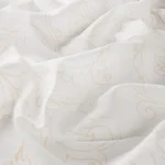 Perdele model ornamental alb bej din poliester printat Athena Gardisette latime material 295 cm