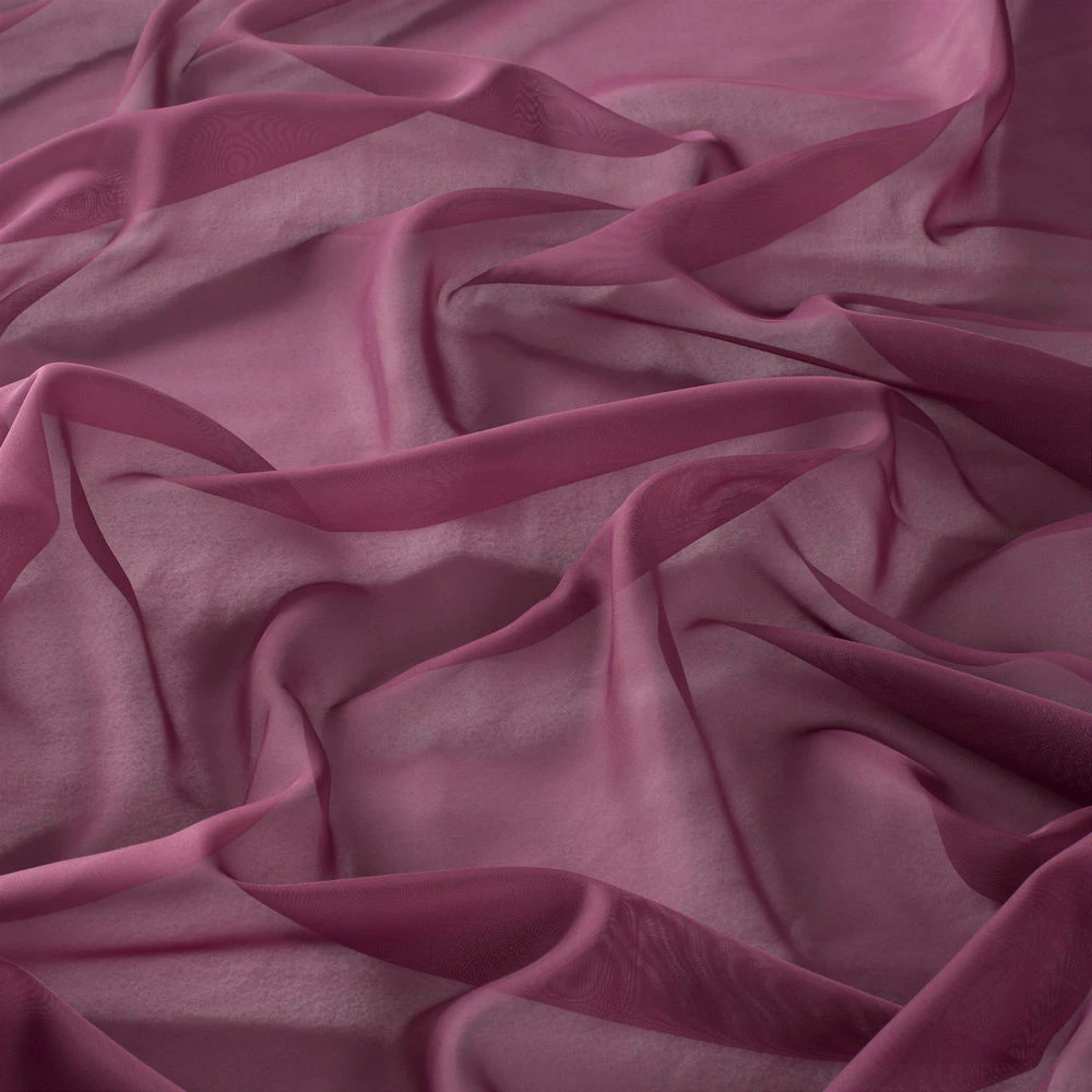 Perdele model uni bordo din poliester voal Cora 300 Vol. 2 Gardisette latime material 300 cm