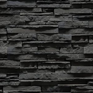 Piatra decorativa din beton tip caramida aparenta neagra Stegu Congo 1