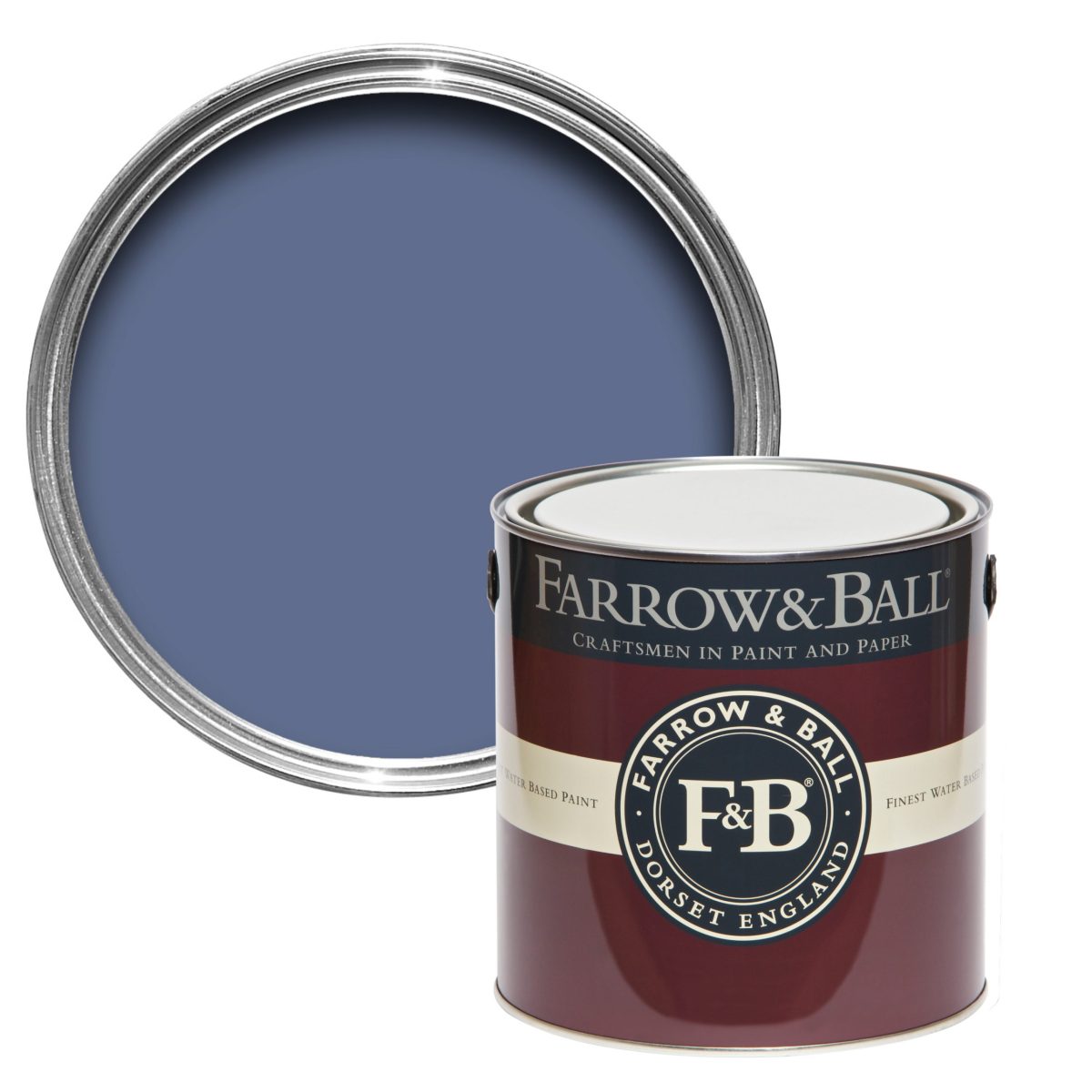 Vopsea albastra mata 7 la suta luciu pentru interior Farrow and Ball Mostra Pitch Blue No. 220 100 ml