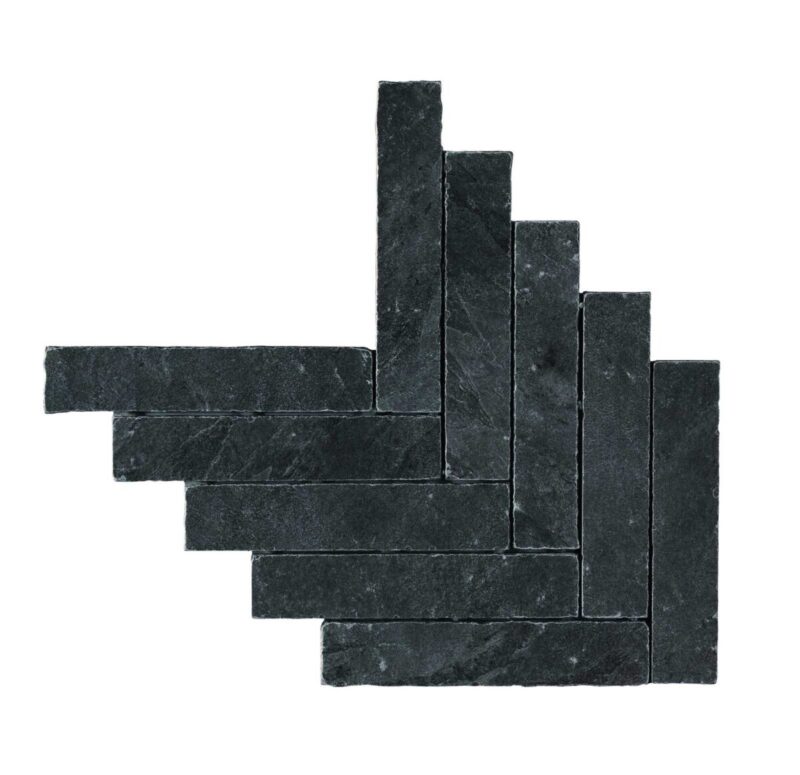 Placa decorativa Marazzi Ardesia Antracite Mosaico Freccia 44.9X61.6 cm M0CX - imagine 2