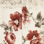 Placa decorativa floare corai, Marazzi Chroma Decoro Flower 11.5×38 cm M07L