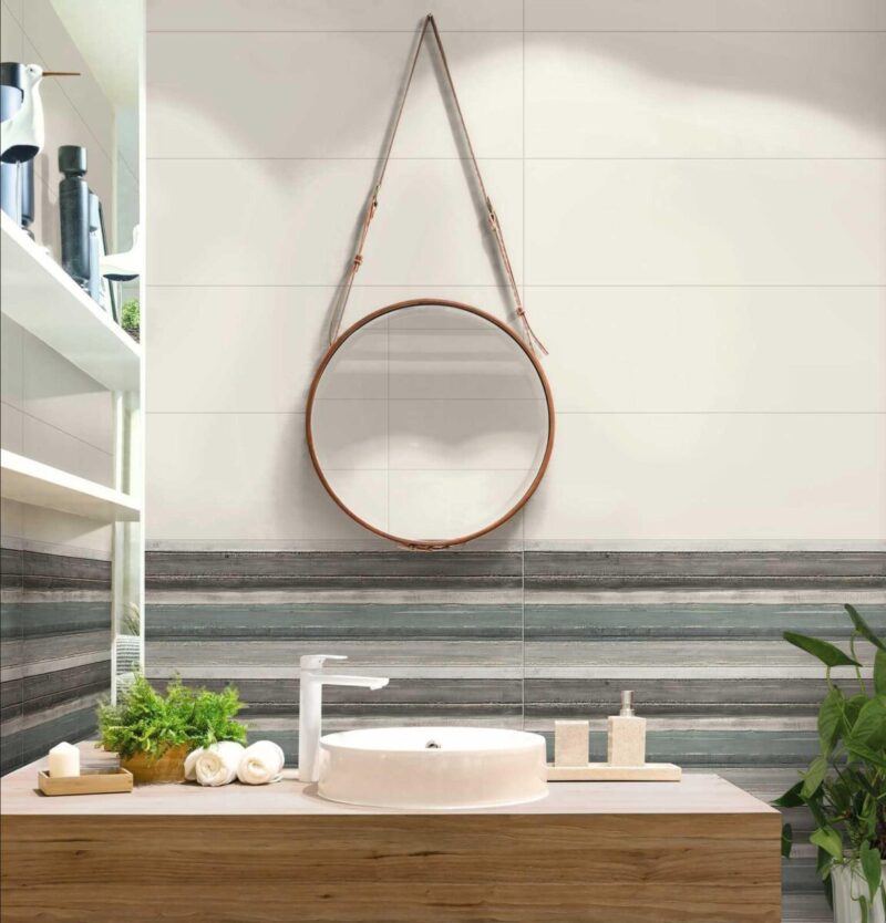 Placa decorativa Marazzi Colorplay Decoro Brush Cream 30X90 cm M4Q4 - imagine 3
