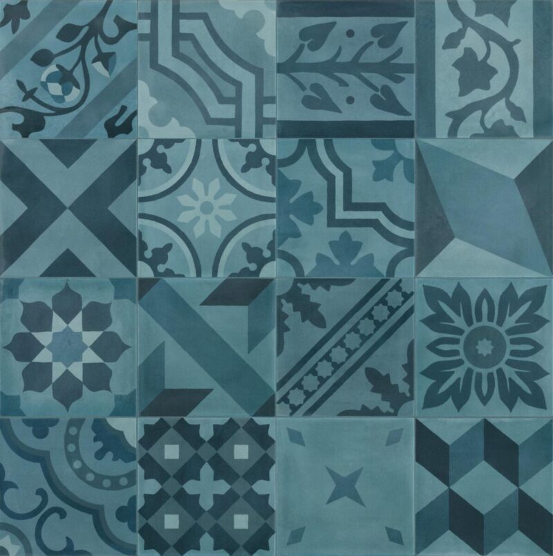 Placa decorativa Marazzi D_Segni Blend Azzurro Decoro Mix 20X20 cm M607 - imagine 2