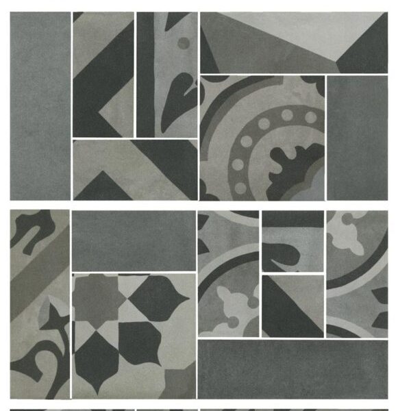 Placa decorativa Marazzi D_Segni Blend Carbone Mosaico 19X38 cm M8WM