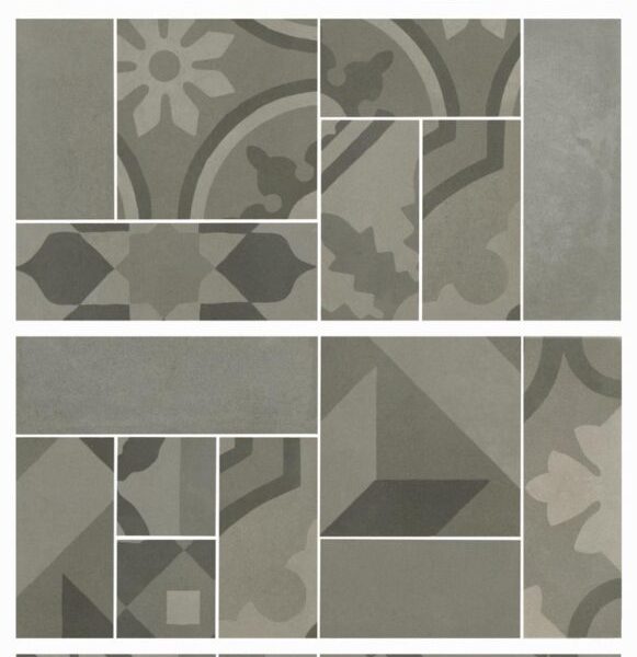 Placa decorativa Marazzi D_Segni Blend Grigio Mosaico 19X38 cm M8WL