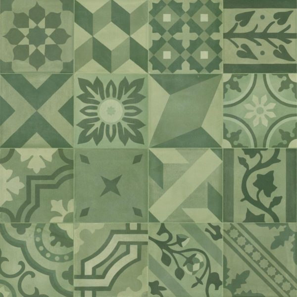 Placa decorativa Marazzi D_Segni Blend Verde Decoro Mix 20X20 cm M608