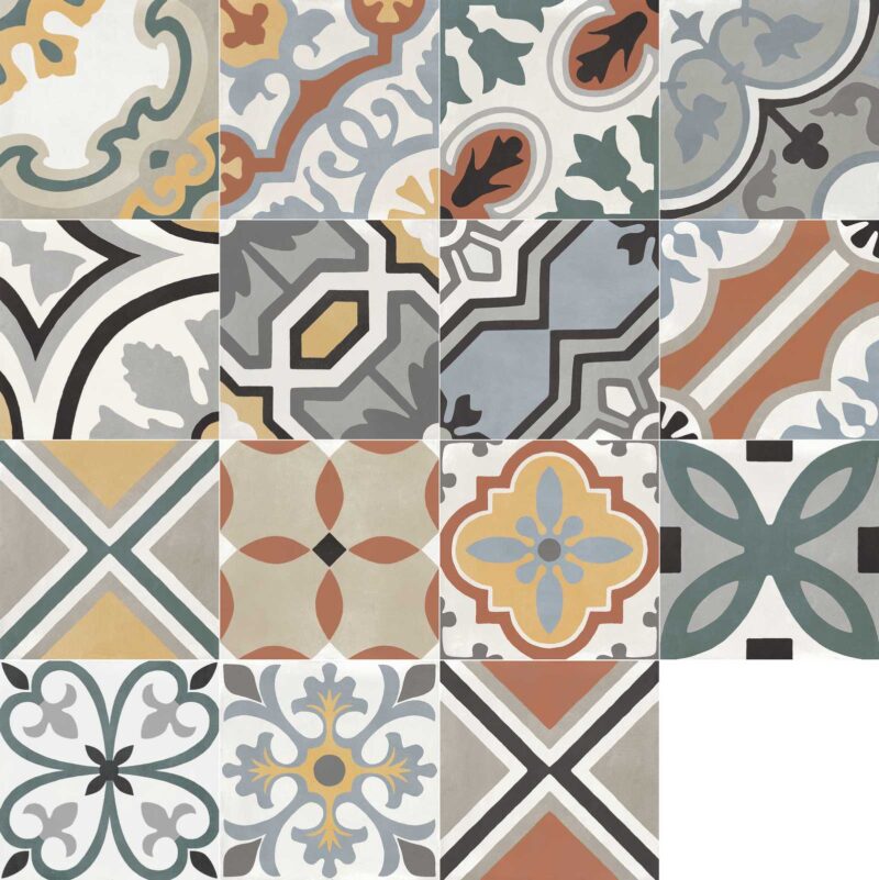 Placa decorativa Marazzi D_Segni Colore Decoro Mix Colore 20X20 cm M1L9