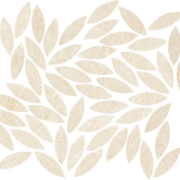 Placa decorativa Marazzi Limestone Ivory Mosaico Foglie 34.2x38 cm M8LR