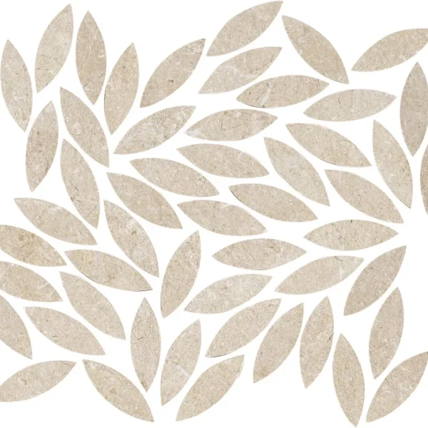 Placa decorativa Marazzi Limestone Sand Mosaico Foglie 34.2x38 cm M8LS