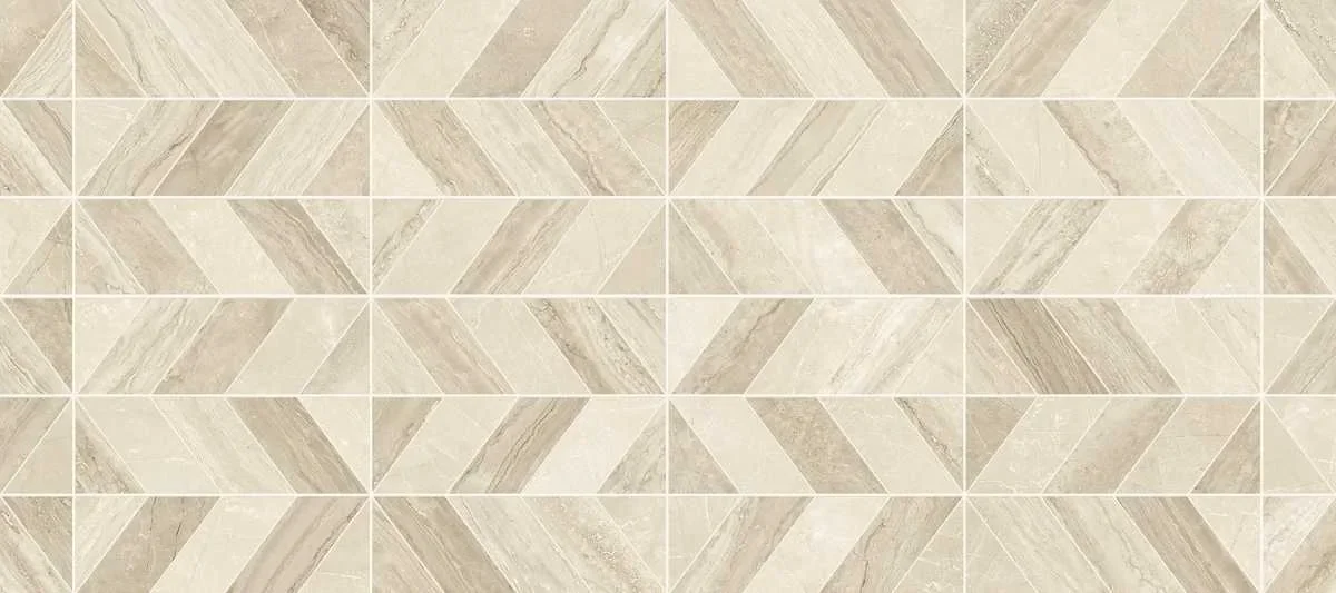 Placa decorativa Marazzi Marbleplay Decoro Naos Travertino 30X90 cm Rectificata M4PM