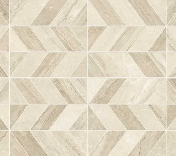 Placa decorativa Marazzi Marbleplay Decoro Naos Travertino 30X90 cm Rectificata M4PM