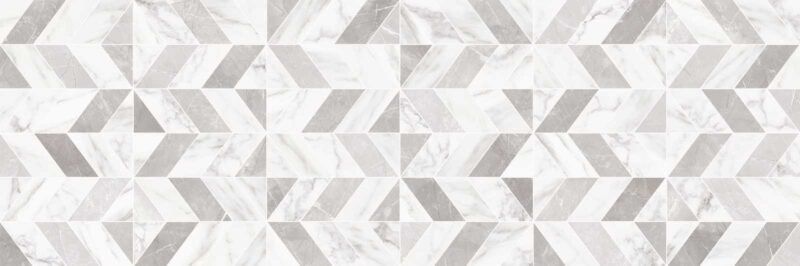 Placa decorativa Marazzi Marbleplay Decoro Naos White 30X90 cm Rectificata M4PK - imagine 2