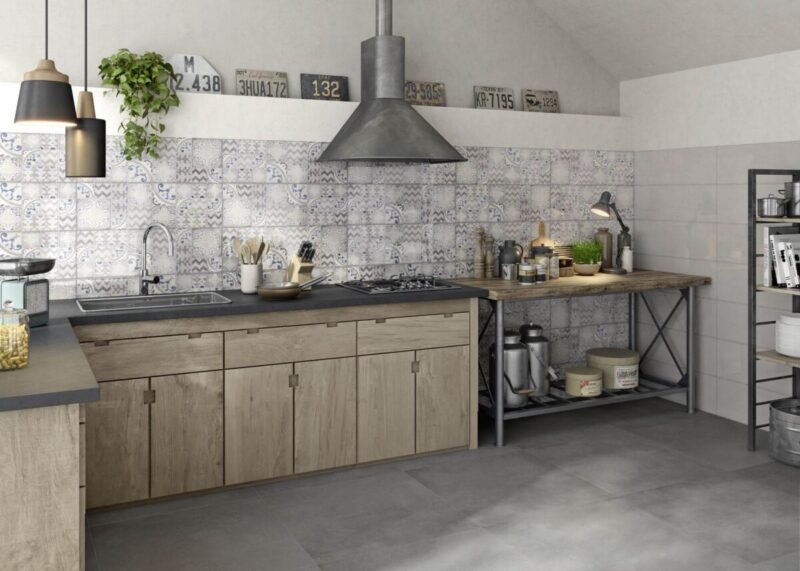 Placa decorativa Marazzi Pottery Decoro Azulejo Silver 25x76 cm MMVF