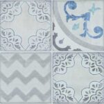 Placa decorativa Marazzi Pottery Decoro Azulejo Silver 25×76 cm MMVF