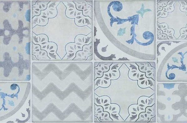 Placa decorativa Marazzi Pottery Decoro Azulejo Silver 25x76 cm MMVF