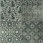 Placa decorativa design floral si geometric Marazzi Powder Decoro Liberty Freddo 75x75 cm M003
