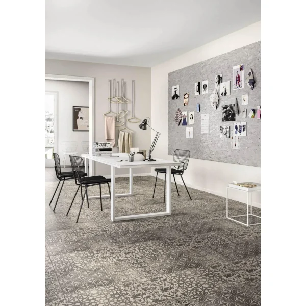 Placa decorativa design floral si geometric Marazzi Powder Decoro Liberty Freddo 75x75 cm M003