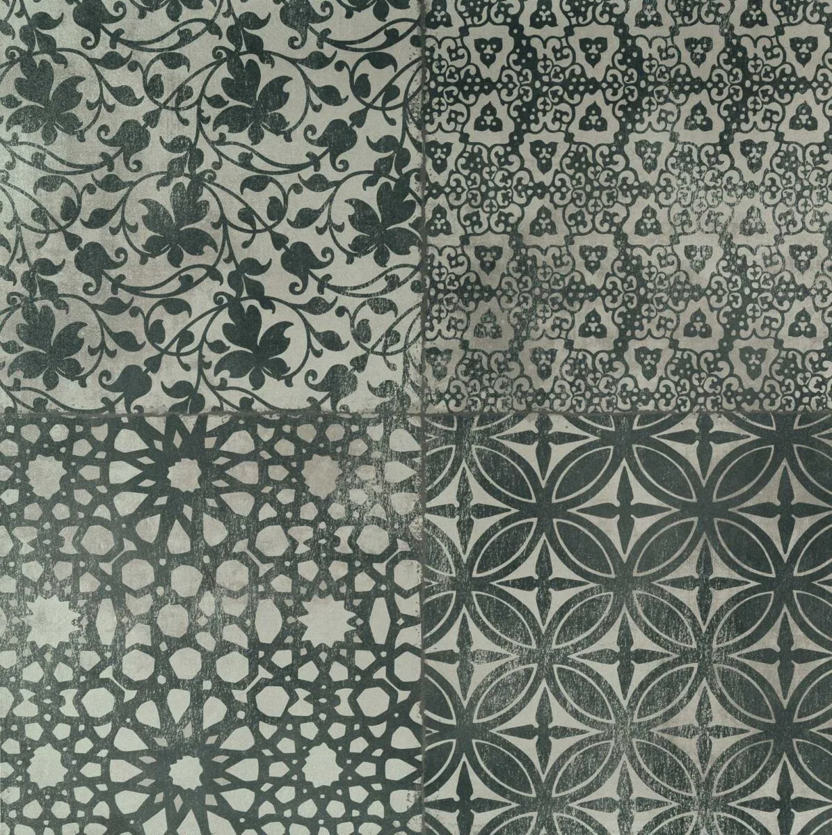 Gresie decorativa, model floral, Powder, 75×75 cm, Marazzi, M003