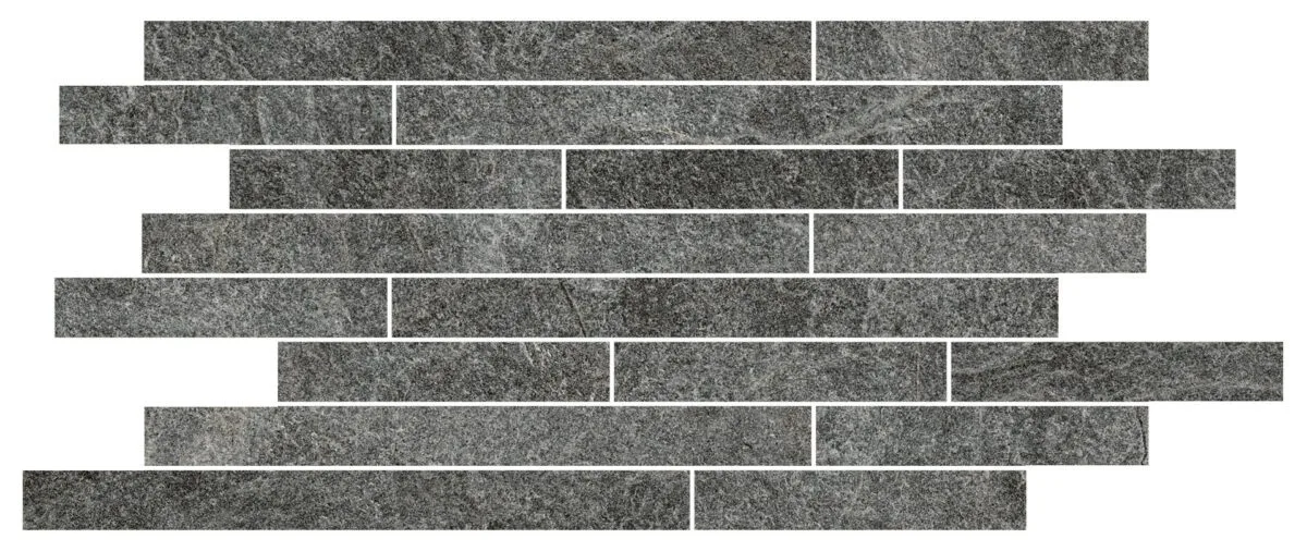 Placa decorativa antracit, mozaic, Rocking, 22.5×55 cm, Marazzi, M1HU