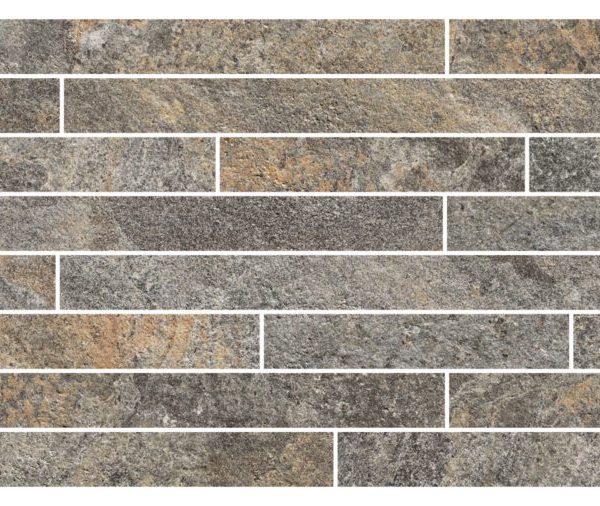 Placa decorativa Marazzi Rocking Grey Mosaico 22.5x55 cm M1HT