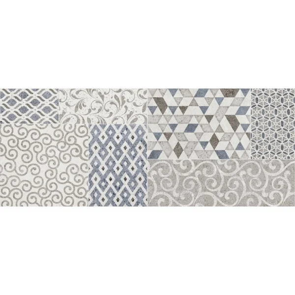 Placa decorativa Marazzi Stream White Decoro Match 20x50 cm M0XX