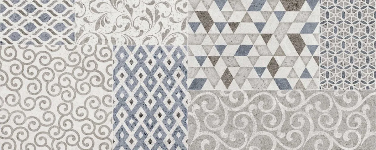 Placa decorativa Marazzi Stream White Decoro Match 20x50 cm M0XX