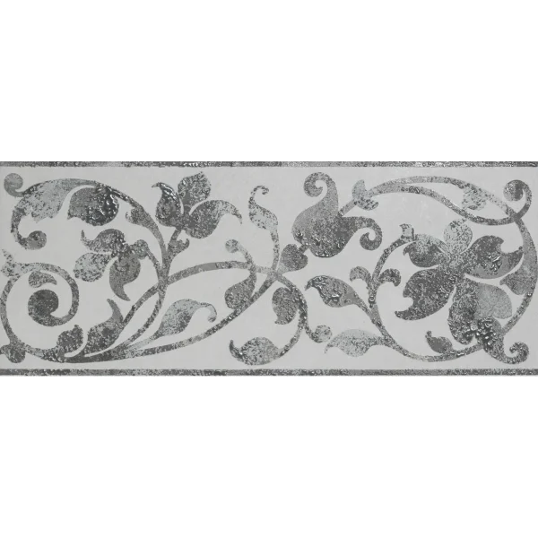 Placa decorativa Marazzi Stream White Decoro Reverse 20x50 cm M15N
