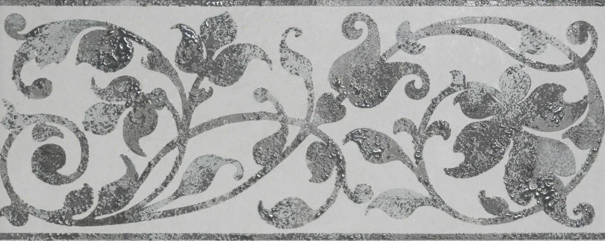 Placa decorativa Marazzi Stream White Decoro Reverse 20x50 cm M15N