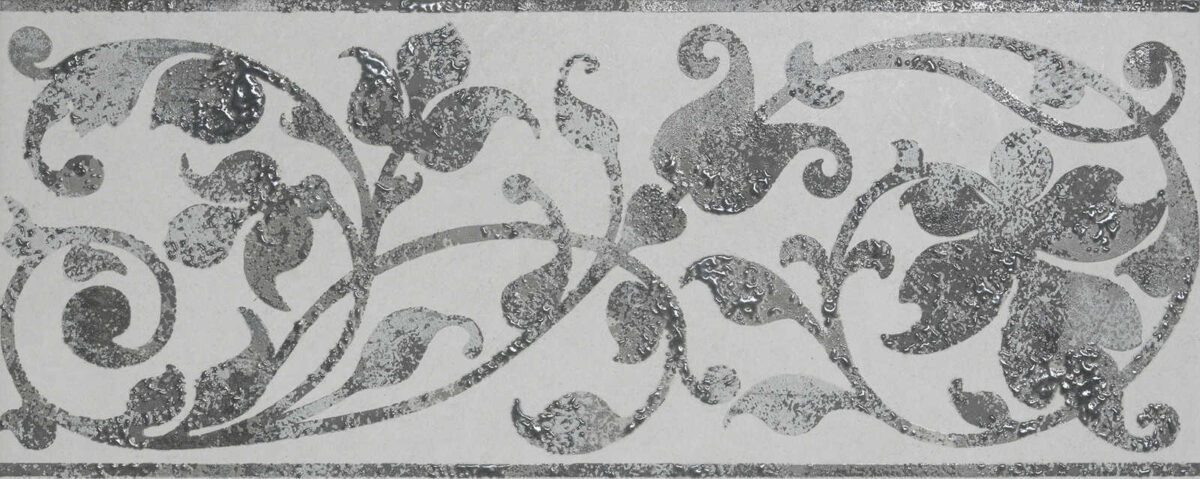Placa decorativa Marazzi Stream White Decoro Reverse 20x50 cm M15N