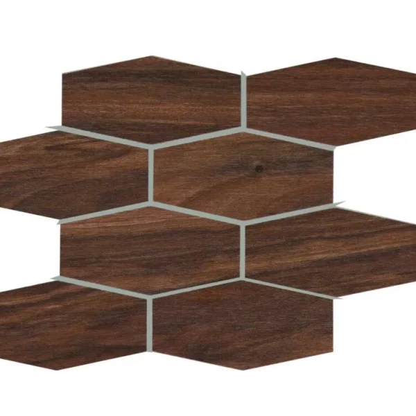 Placa decorativa mozaic, Treverkchic Noce Italiano, 25x30 cm, Marazzi MH5P